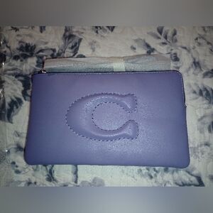 NWT💃Coach Large Corner Zip Wristlet